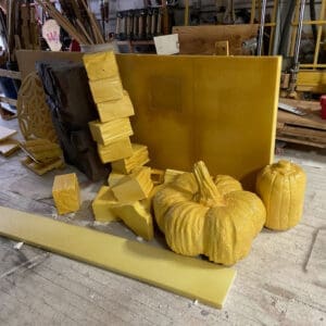 EPS Halloween pumpkins and props hard coated with urethane