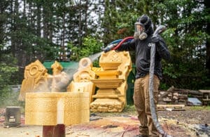 High pressure spraying hard coat
