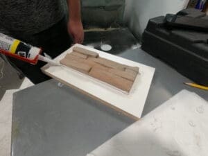 caulking around manufactured stone